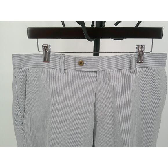 Nautica Mens Blue Pin Striped Modern Fit Single Breasted 2-Piece Suit 38R 34x30 - Picture 7 of 15